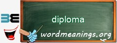 WordMeaning blackboard for diploma